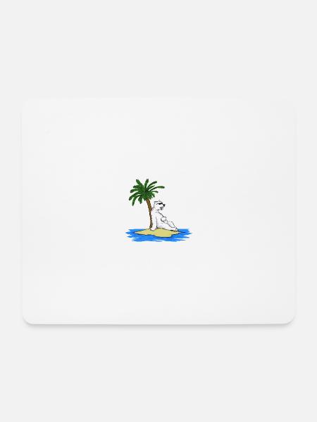 Heißer Eisbär - Mousepad (Querformat) - Weiß