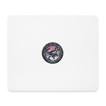 Anneau Dino : YuTyrannos dans un cadre fossile - Tapis de souris (format paysage) - blanc - Devant