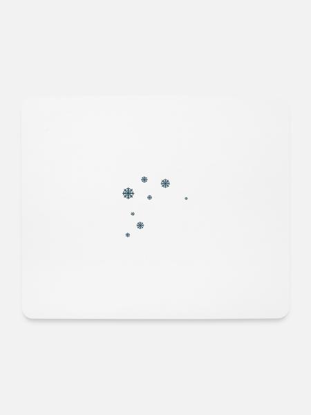 Schneeflocken - Mousepad (Querformat) - Weiß