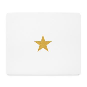 Étoile d'or - Tapis de souris (format paysage) - blanc - Devant