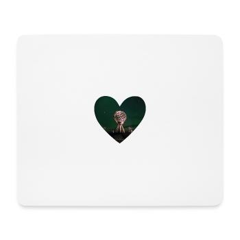 North Cape Heart - Mouse Pad (horizontal) - white - Front