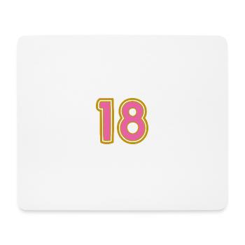 18. 18 JAHRE ALT. 18-JÄHRIGES JUBILÄUM - Mousepad (Querformat) - Weiß - Vorne