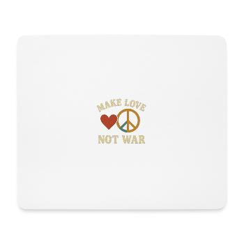 Make Love Not War - Mousepad (Querformat) - Weiß - Vorne