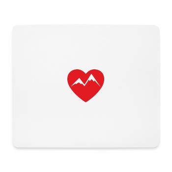 Ich liebe Berge - Mousepad (Querformat) - Weiß - Vorne