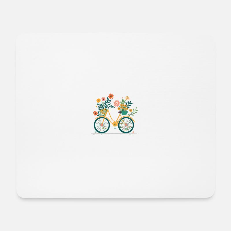 Süße Abenteuer Blumenrad Tour 6 - Mousepad (Querformat) - Weiß