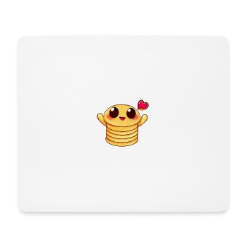 Crêpe au coeur - Tapis de souris (format paysage) - blanc - Devant