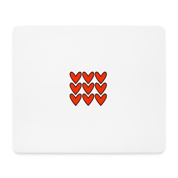 SAINT VALENTIN. EVJF. JE T'AIME. I LOVE YOU. AMOUR - Tapis de souris (format paysage) - blanc - Devant
