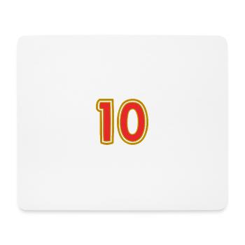 10. 10 ANS. 10e ANNIVERSAIRE. ANNIVERSAIRE 10 ANS. - Tapis de souris (format paysage) - blanc - Devant