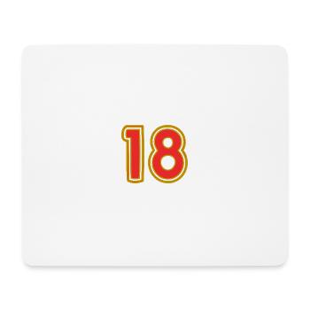 18. 18 JAHRE ALT. 18-JÄHRIGES JUBILÄUM. 18. GEBURTSTAG. - Mousepad (Querformat) - Weiß - Vorne