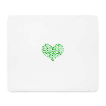 Heart of hearts in green valentines day - Mouse Pad (horizontal) - white - Front