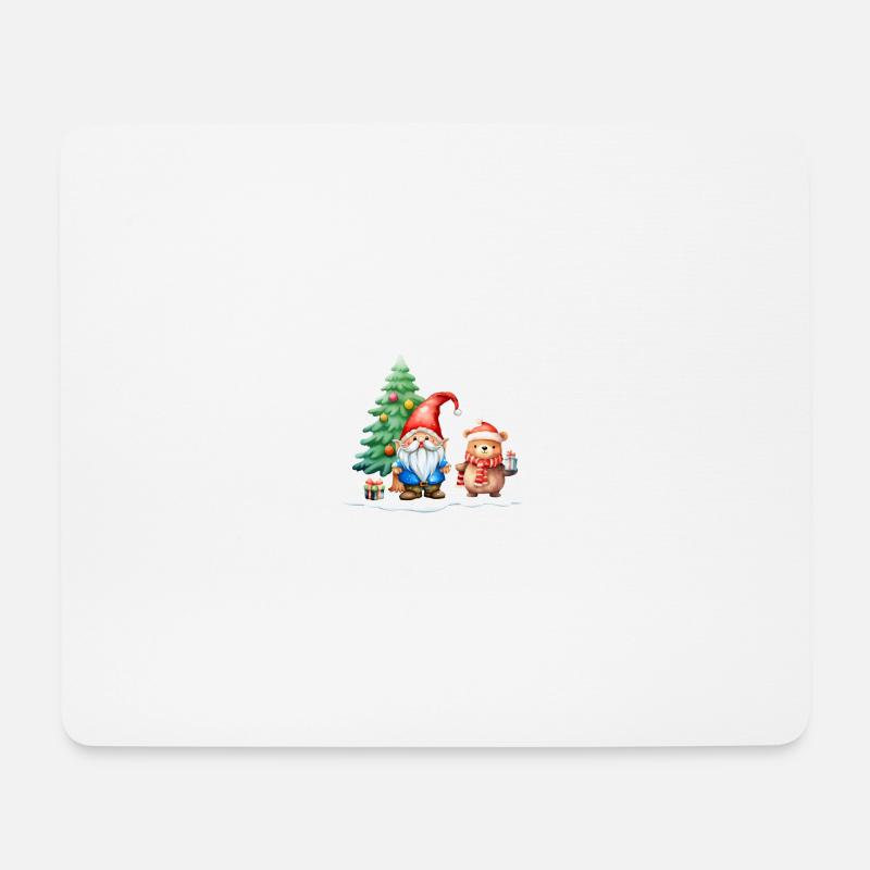 Imp Mats with his teddy bear - Mouse Pad (horizontal) - white