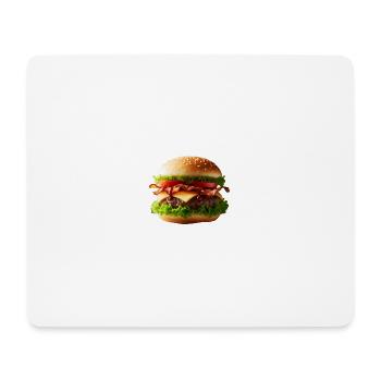 Gros burger - Tapis de souris (format paysage) - blanc - Devant
