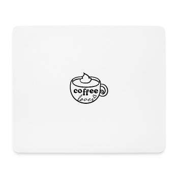Coffe lover - Kaffee Liebhaber Design - Mousepad (Querformat) - Weiß - Vorne