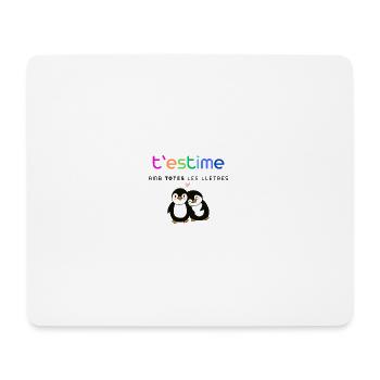 Estimar_Pingüins - Tapis de souris (format paysage) - blanc - Devant