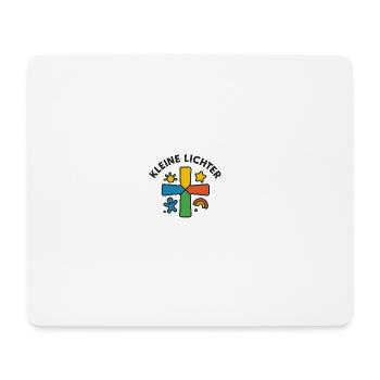 Bunter Kreuz mit kindlicher Silhouette - Mousepad (Querformat) - Weiß - Vorne