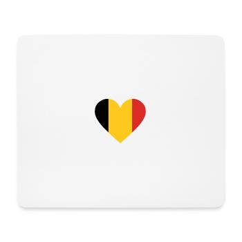 Yellow and red tricolor heart - Mouse Pad (horizontal) - white - Front