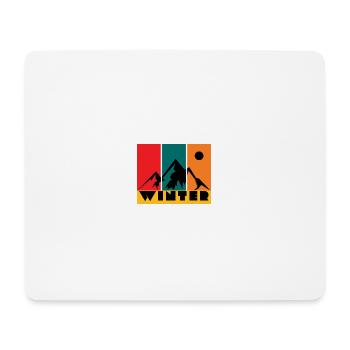 Winter - Mousepad (Querformat) - Weiß - Vorne