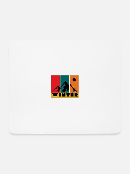 Winter - Mousepad (Querformat) - Weiß