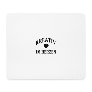 Herz Kreativ - Mousepad (Querformat) - Weiß - Vorne