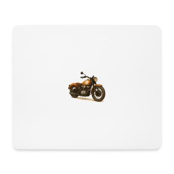 Vintage orange and cream motorcycle stylized - Mouse Pad (horizontal) - white - Front