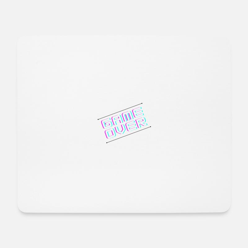 Game Over - Mousepad (Querformat) - Weiß