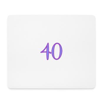 40. 40 YEARS. 40th ANNIVERSARY. 40TH ANNIVERSARY. - Mouse Pad (horizontal) - white - Front