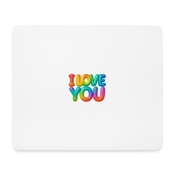 I love you - Mousepad (Querformat) - Weiß - Vorne