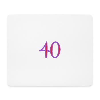 40. 40 ANS. 40e ANNIVERSAIRE. ANNIVERSAIRE 40 ANS. - Tapis de souris (format paysage) - blanc - Devant