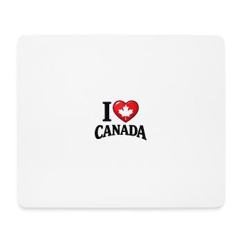 I Love Canada – Ahornblatt-Botschaft - Mousepad (Querformat) - Weiß - Vorne