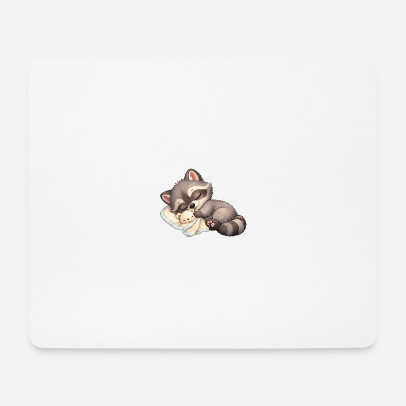 Baby Oskar mit Schnuffeltuch - Mousepad (Querformat) - Weiß