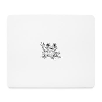 Design de la pièce en maille de grenouille supérieure - Tapis de souris (format paysage) - blanc - Devant