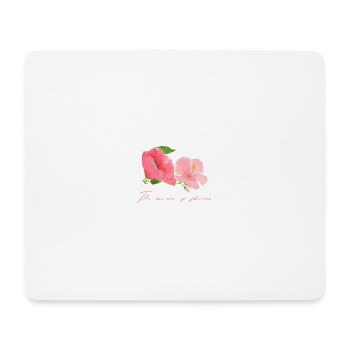 Sweet Blossom Motif Pink Red Mother's Day Flower Power - Mouse Pad (horizontal) - white - Front