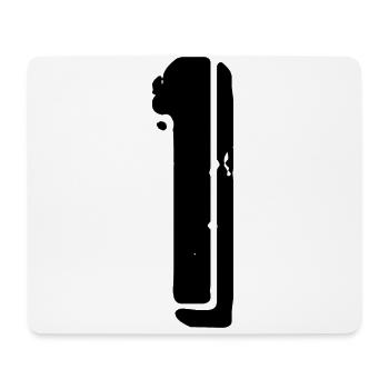 1 number jersey - Mouse Pad (horizontal) - white - Front
