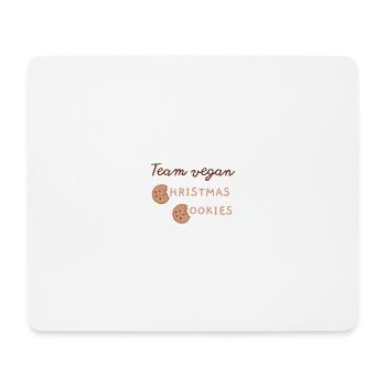Team Vegan Christmas Cookies_dunkle Schrift - Mousepad (Querformat) - Weiß - Vorne