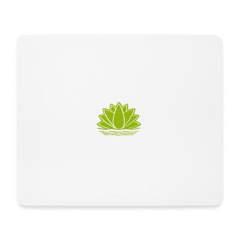 Aquiflor, un jardin à vivre. - Tapis de souris (format paysage) - blanc - Devant