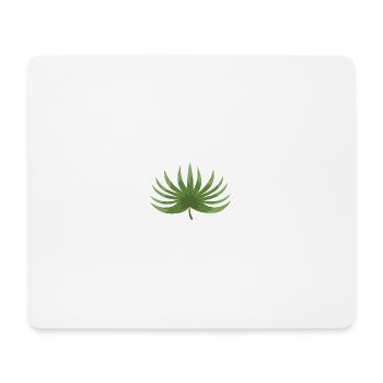 Cooles Palmblatt grün Dschungel Urlaub - Mousepad (Querformat) - Weiß - Vorne
