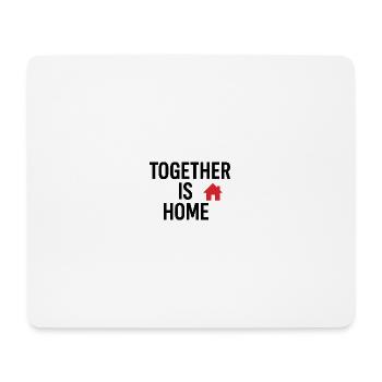 Warme Familie zusammen Hausgrafik - Mousepad (Querformat) - Weiß - Vorne