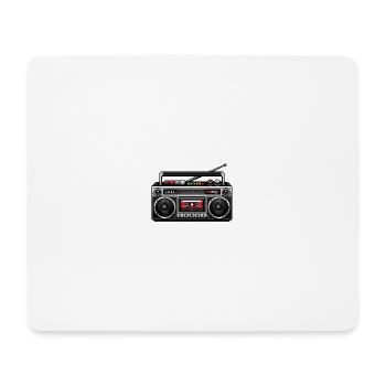 Retro Boombox Graphic - Mouse Pad (horizontal) - white - Front