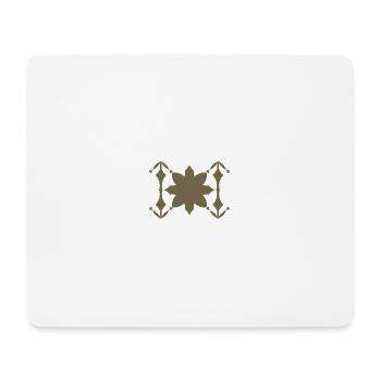 Ornamentblüten Symmetrie Muster - Mousepad (Querformat) - Weiß - Vorne