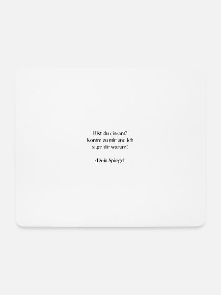 Spiegel an der Wand - Mousepad (Querformat) - Weiß