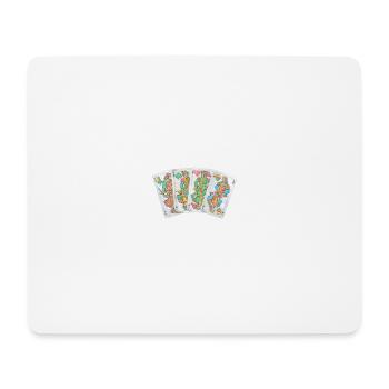 Schafkopf Schafkopfen bayerisches Blatt 4 Ober - Mousepad (Querformat) - Weiß - Vorne