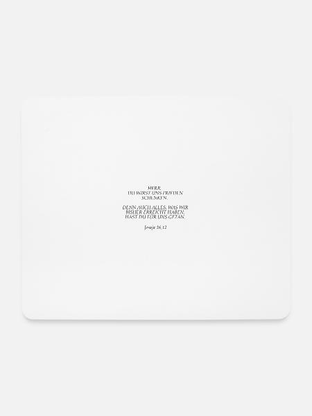 Jesaja 26, 12 - Mousepad (Querformat) - Weiß