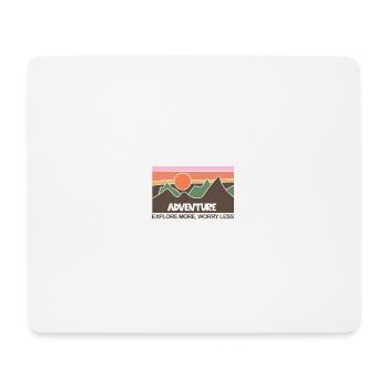 Berge Kletterer Natur Abenteuer - Mousepad (Querformat) - Weiß - Vorne