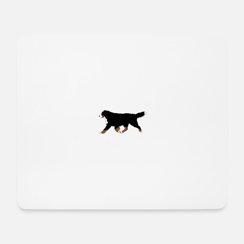 Berner Sennenhund rennt - Mousepad (Querformat) - Weiß