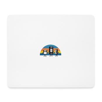 Retro Diskette Videokassette Audiokassette Foto - Mousepad (Querformat) - Weiß - Vorne