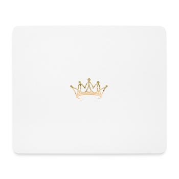 Krone, elegant, goldig, personalisierbar - Mousepad (Querformat) - Weiß - Vorne