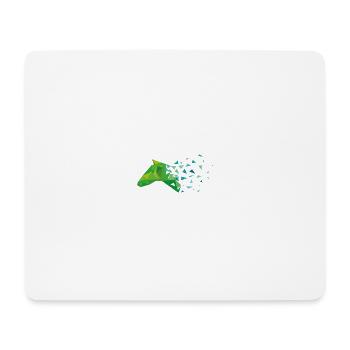Green horse head horse gift - Mouse Pad (horizontal) - white - Front