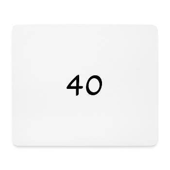 40. 40 JAHRE. 40-JÄHRIGES JUBILÄUM. 40-JÄHRIGES JUBILÄUM. - Mousepad (Querformat) - Weiß - Vorne