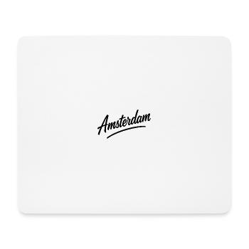 Amsterdam Retro Schrift - Mousepad (Querformat) - Weiß - Vorne