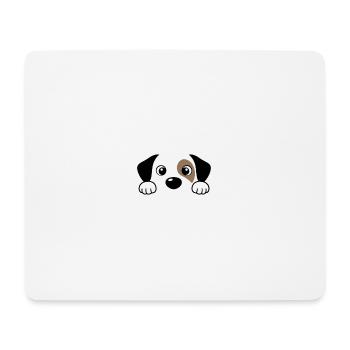 Regard curieux de chien câlin - Tapis de souris (format paysage) - blanc - Devant
